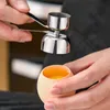 Egg Topper Eggshell Cutter Stainless Steel Egg Cracker Opener Remover Double Cups 2 Size Kitchen Tools JK2007XB