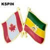 Spain & KURDISTAN Friendship Flag Badge Flag Brooch National Flag Lapel Pin International Travel Pins
