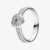 Shimmering Knot Ring Women's Wedding Jewelry with Original box for Pandora Real Sterling Silver CZ diamond Rings High quality