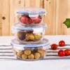 Goedkoopste !! Glas opslagcontainers met deksels Glazen maaltijd Prep containers Luchtdicht voor voedselopslag met transparante deksels lekvrij