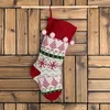 Juldekoration Strumpor Stickad Jacquard Juldekoration Sockor Acrylic Xmas Tree Home Santa Hängande Presentsockor