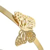 Schmetterlingshaarzubehör neue Frauen Gold plattiert Schmetterling Kopfband Haarband Fashion Metal Gold Hair Accessoires