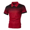 Polos pour hommes chemise hommes 2021 coton à manches courtes t-shirt respirant dégradé impression grande taille 5XL