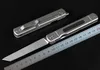 Hoogwaardige kogellager mes D2 Satijn Tanto Blade TC4 Titaniumlegering + Carbon Fiber Handle EDC Pocket Messen Gift Knifes
