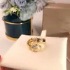Nieuwe patroonring Golden Classic Fashion Party sieraden voor vrouwen Rose Gold bruiloft Luxe open maat ringen Shipp5792297