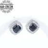 Silver 925 Costume Wedding Black Zircon Bijoux Ensembles pour femmes Bracelets Boucles d'oreilles Anneaux Pendant