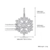 남성 여성 펑크 보석 핫 선물을위한 24inch 로프 체인 골드 실버 컬러 블링 CZ 눈송이 펜던트 목걸이