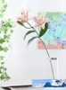 ホームテーブルの装飾のためのユリの花の造花の造花の高さを強くお勧めしますホワイトフロー