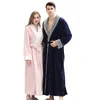 2020 Winter Warm Flannel Robes Coral Fleece Long Bathrobe Women Pajamas Men Kimono Bath Robe Bridesmaid Sexy Dressing Gown