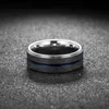 2020 linha de moda fina de Blue Tungsten Anel de casamento da marca 8MM carboneto de tungstênio anéis para homens Jóias