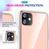 Crystal TPU + PC Case Shock Absorption Soft Transparent Tillbaka till iPhone 12 iPhone 11 Pro Max Cover för Samsung S20 Plus Ultra Phone Case