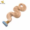 613 Blonde Corps Vague Bande dans les Extensions de Cheveux Humains Épais Fin Remy Cheveux Humains PU Peau Cheveux Trame Extensions 12-26 pouces