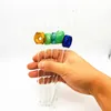 QBsomk Le plus récent tuyau de brûleur à mazout en verre Pipe à fumer à la main avec environ 20 cm de bol en verre coloré épais Pyrex Heady Glass Pipes à eau pour tabac