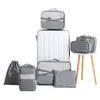 7 Set Paket Küpleri Seyahat Bagaj Çantası Organizatörleri Su geçirmez Giysiler Depolama Duffel Çantalar Koşu Torbaları Tuvalet Çantası Tyrq5779245