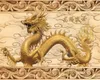 3d Wallpaper for Walls Luxury Soaring Auspicious Golden Dragon Premium Atmospheric Interior Decoration Wallpaper