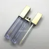 6ml Lipgloss Plastic Box Containers Empty Bronze Gold Lipgloss Tube Eyeliner Eyelash Container Mini Lip Gloss Split Bottle