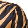 Men Streetwear US Size Shirt Zebra Skin Printed Tuxedo Party Shirt Long Sleeve Light Weight Office Male Fashion253Z