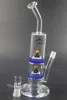 12.2 Inches Glas Bongs Hookahs Hill och Honeycomb Perc Percotalor DAP Rigs Bubbler för rökning Tillbehör
