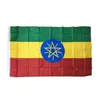لافتات العلم الاثيوبية 3x5ft، أعلام 3X5FT مخصص 100٪ البوليستر، رقمية مطبوعة البوليستر، مزدوجة مخيط، دعاية، وانخفاض الشحن