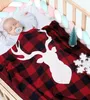 Bébé Couvertures De Noël Plaid Swaddle Couverture Elk Tricoté Climatisation Couverture Nouveau-Né Bain Wrap Chambre Tapis De Jeu 3 Couleurs DW4435