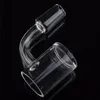 4mm Thick Clear Bottom Quartz Banger Nail 10mm 14mm 18mm Male Female Flat top 25mm Quartz Nail for Glass Water Bongs Dab Rigs