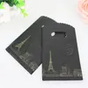 Offre spéciale, nouveau Design, vente en gros, 200 pièces/lot, 9x15cm, pochettes d'emballage cadeau tour Eiffel noire de haute qualité, petits sacs cadeaux