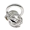 sex massager2020 New SM Men's Sex Toys Long Stainless Steel New Penis Chastity Cage Anti-Derailment Masturbation Device