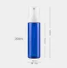 Bottiglia di schiuma di plastica bianca / trasparente / blu da 200 ml Confezione di pompa schiumogena riutilizzabile Bottiglie di sapone Mouss Contenitore erogatore di liquidi Commercio all'ingrosso SN4451
