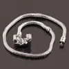 Strands Silver Plated Initial Chain New SnakeBone Armband DIY Beaded Pendant Tillbehör Gör Utsökt Gifts Partihandel