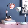 grey-white pink blue led lights source Lamps flower shape touch work study table lamp with three level dimming