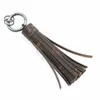 Gör-det-själv-väska hängsmycke bilnyckelring Matt PU-läder tofs nyckelringar nyckelringshållare för kvinnor flickor mode blommig väska Charm smycken nyckelring