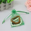 2016 Hot Sale 200pcs/lot 9x12cm Green Organza Pouches With Gold Heart Favor Wedding Gift Bags Drawstring Organza Bags Wholesale