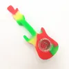 4.3 inches Silicone Gitar design Smoking Pipe Hand Pipes with glass bowl