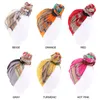 Bandanas turban dla kobiet Afrykański druk głowa krawat Bandanas Lady Head Scarf Floral Decor 2 w 1 Szalik 180 * 70 New Fashion Headwear