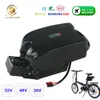 Co-Well E-Bike Batteri SEAT POST FROG STYLE 48V LITHIUM-ION Cykel 36V 52V för 1000W 750W 500W Elektrisk cykelmotor