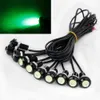 20Pcs-Pack Green Eagle Eye LED Light 9W DRL Antibrouillard Feux de jour Coffre de voiture Moto Feu de position Queue Feu antibrouillard inverse