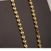 A Bling Stainless Steel Punk Hip Hop Puffed Mariner Link Cable Chain Choker Necklace For Women Men Gold Silver Jewelry Necklaces Y4689672