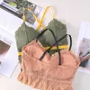 Nya Kvinnor Bralett French Style Lace Bra Girls Full Cup Underkläder Deep V Trådlös Underkläder Mjukt Tunn Seamless Bra