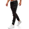 Vicabo Men's Jeans Fashion 2020 Sexiga casual jeans för män Black Blue Hole Mens Pants With Pocket Ropa de Hombre 2020 #W307L