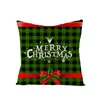 40 Stili Nuovo Natale Federa Plaid Lino Federe per cuscini Divano quadrato Cuscino decorativo Fodera per cuscino Natale Federa Decorazioni per la casa M2437