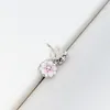 Серьги Pink Magnolia Stuce Real Sterling Silver for Pandora CZ Diamond Wedding Jewelry для женщин -дизайнерская серьга для женщин -дизайнер с оригинальной коробкой с оригинальной коробкой