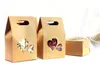 10 * 15,5 * 6 1000 sztuk Stand Up Unding Up Brown Kraft Torby Papierowe Pudełka do recyklingu Wedding / Gift / Jewelry / Food / Candy Pack Box Paper