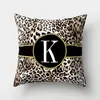 Leopar Desenli Harf Dekoratif Yastık Kapak Yastık Yastık Kılıfı Polyester 45 * 45cm Atma Yastıklar Ev Dekorasyonu Pillowcover