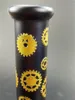 El agua de cristal negro Bongs las cachimbas 10inches el modelo del oro plataformas DAB del aceite junta de 18m m para los accesorios que fuman