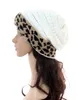 11color Leopard Knit Hats Women Winter Leopard Patchwork Knitted Beanies Hat Warm Skull Crochet Caps Unisex Woolen Cap GGA360425876303