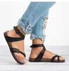 Сандалии женские 2020 летняя обувь женские сандалии на плоской подошве для пляжа Chaussures Femme Clog размера плюс 43 повседневные вьетнамки A001941