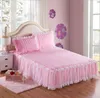 Creative 1 Piece Lace Bed kjol +2 bitar Pillowcases Bedding Ställer in Princess Bedspreads Sheet för Cover King / Queen Size