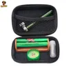 Pocket Size Tobacco Kit Glass Smoking Pipes Herb Plastic Tobacco Herb Grinder Classic Size Acrylic Rolling Machine Glass Mouth Filter Tip