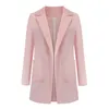 Long Blazers Femmes Mesdames Femme Mujer Dames Bureau décontracté blanc noir bleu rouge jaune rose rose plus taille plus