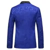 Rsfocus Mens Royal Blue Suit Slim Fit Jacquard Suit Men 2020 Latest Wedding Suits For Groom 5XL Party Stage Prom Wear TZ0081